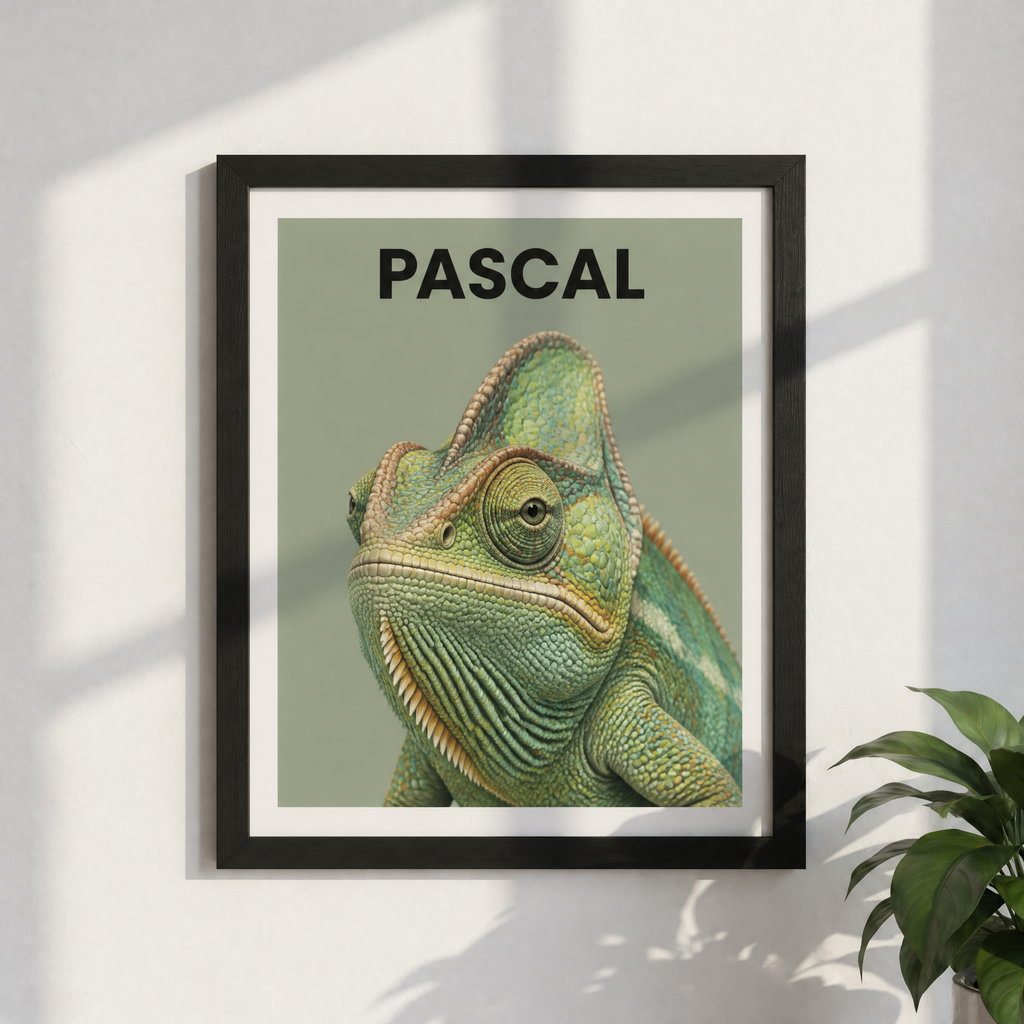 Custom AI Pet Portrait with Frame