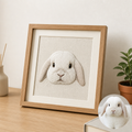 Custom Pet Embroidery Portrait with Frame