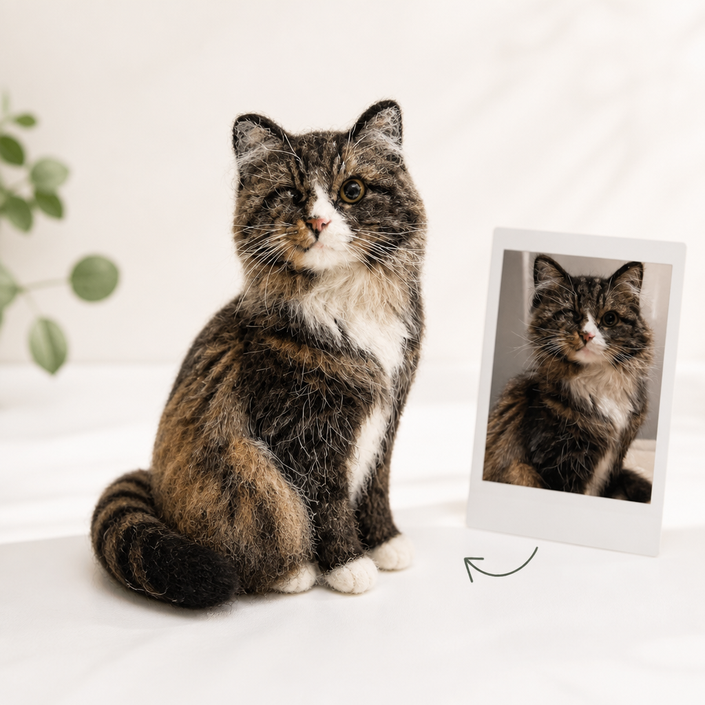 Custom Pet Needle Felted Sculpture