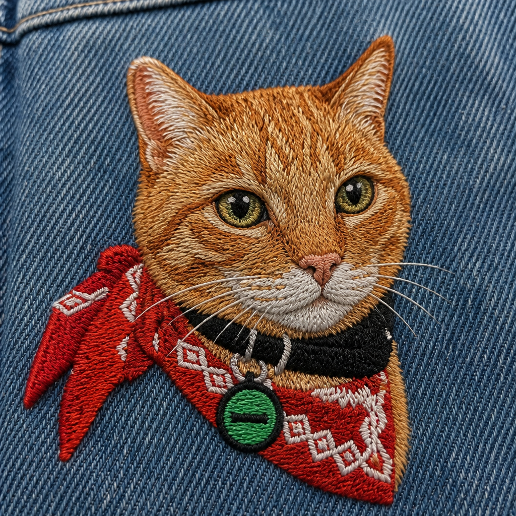 Custom Embroidered Pet Denim Jacket