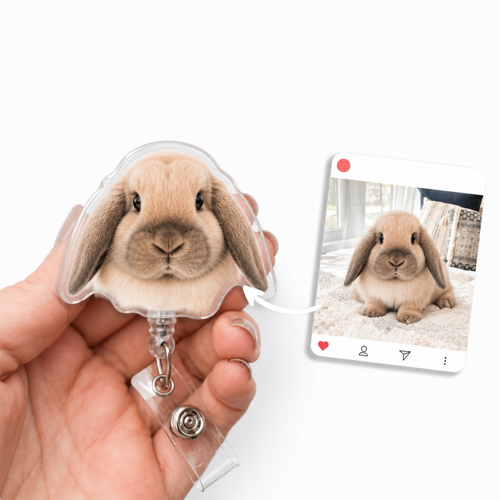 Custom Pet Acrylic Retractable Badge Reel