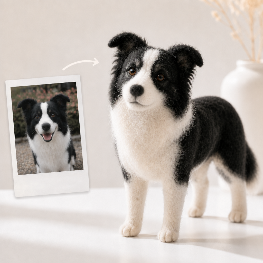 Custom Pet Needle Felted Sculpture
