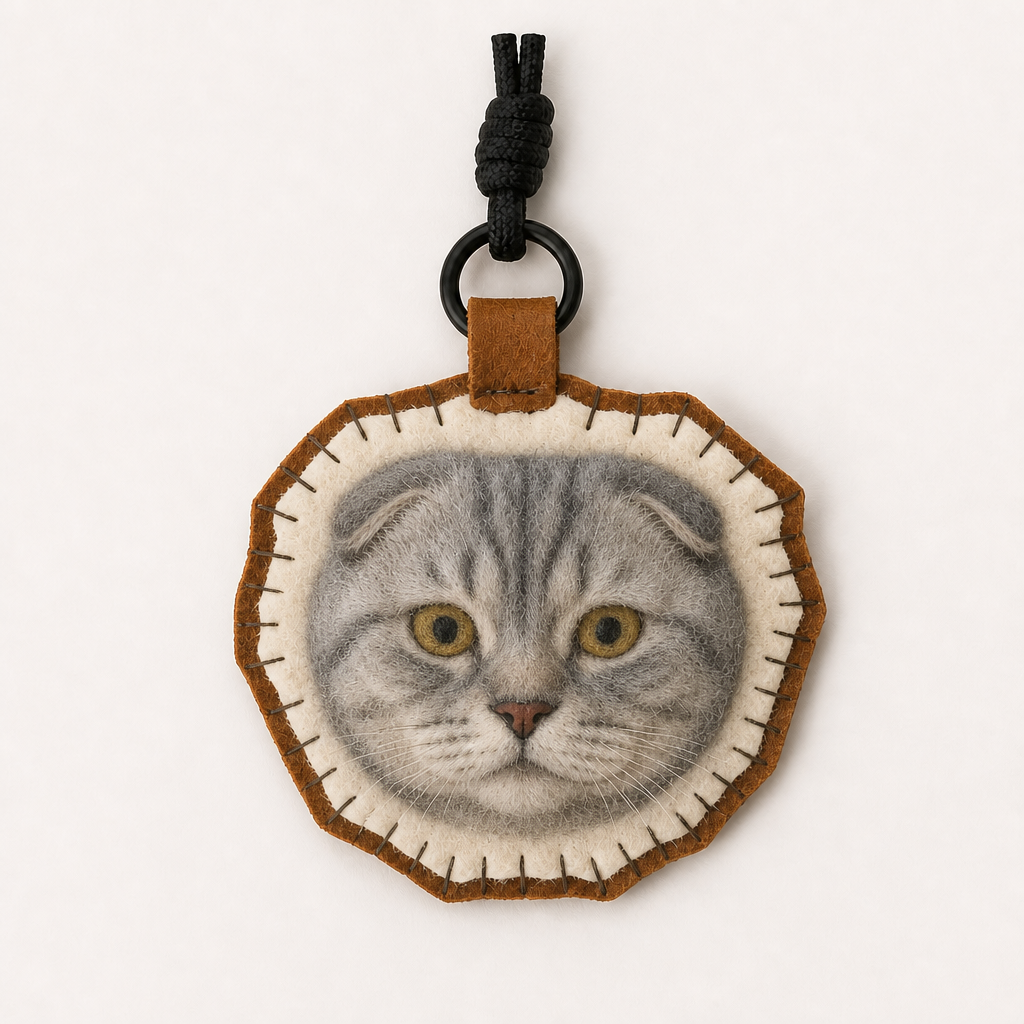 Custom Pet Needle Felted Keychain