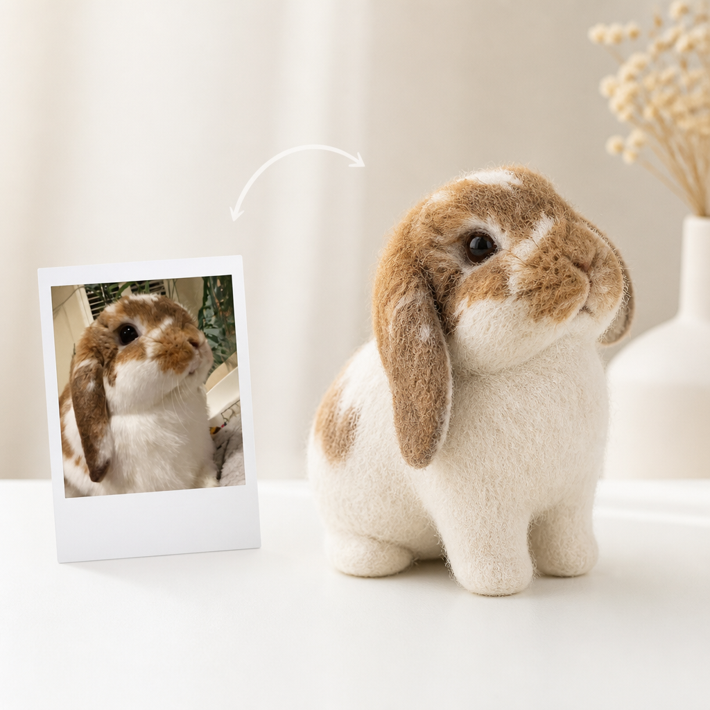 Custom Pet Needle Felted Sculpture