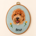 Custom Pet Needle Felted Portrait Hoop