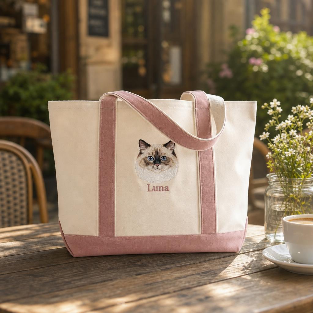 Custom Embroidered Pet Tote Bag