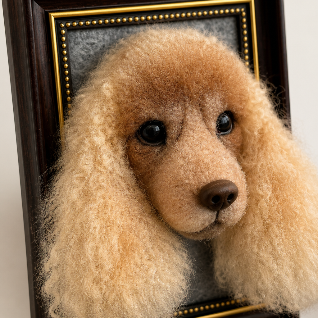 Custom Pet 3D Needle Felted Portrait Frame