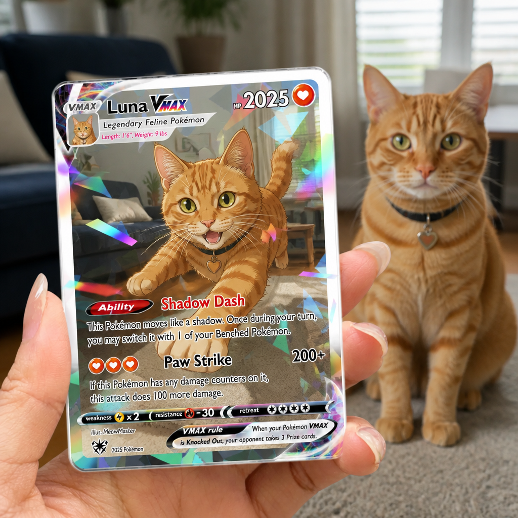 Custom Pet Pokémon-Style Holographic Card