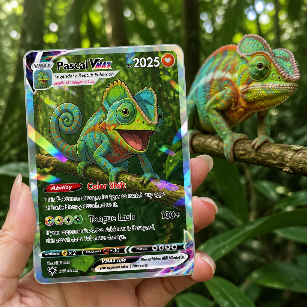 Custom Pet Pokémon-Style Holographic Card
