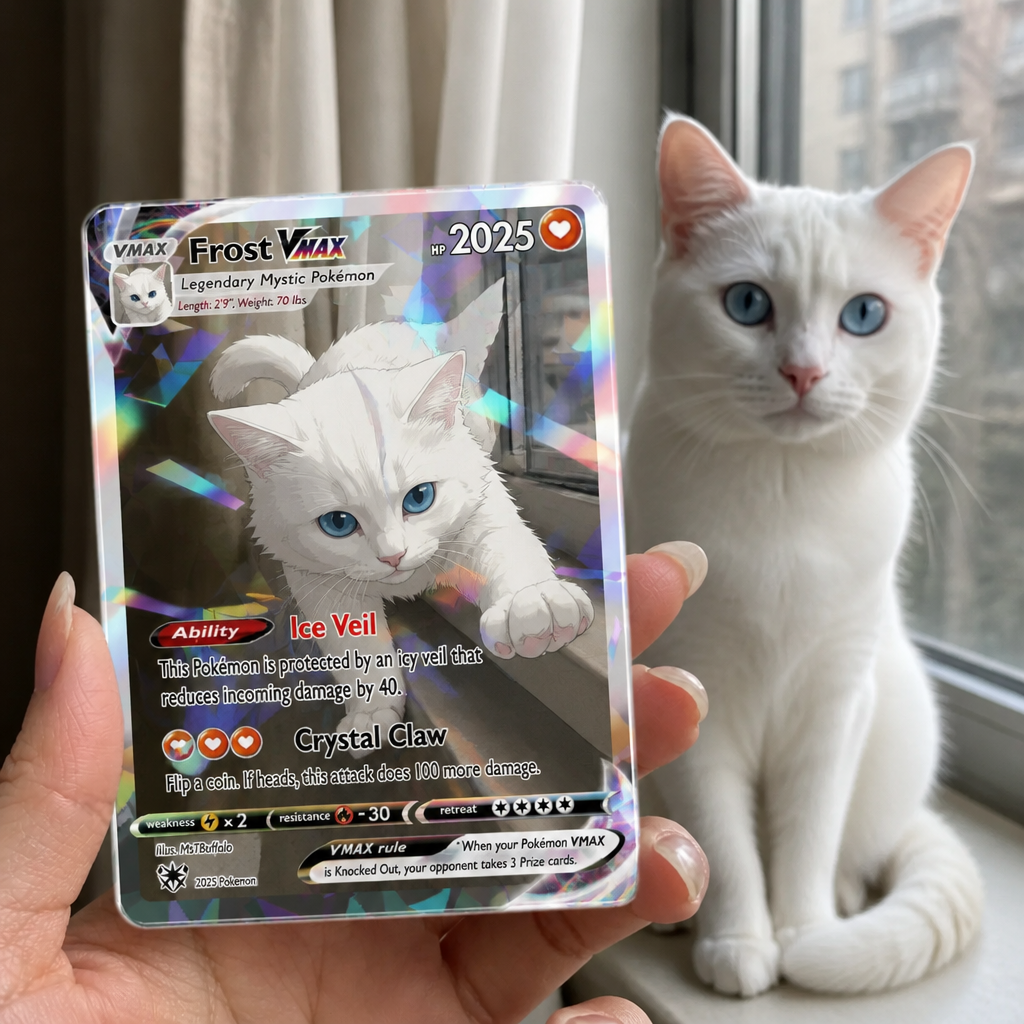 Custom Pet Pokémon-Style Holographic Card